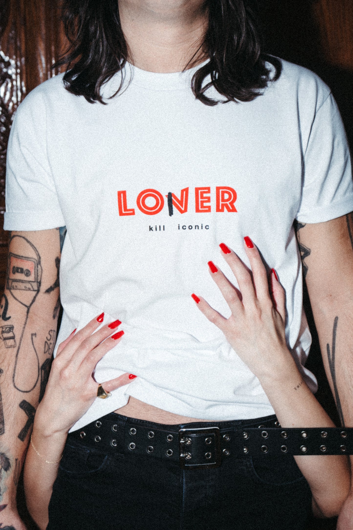 lover/loner t-shirt - white