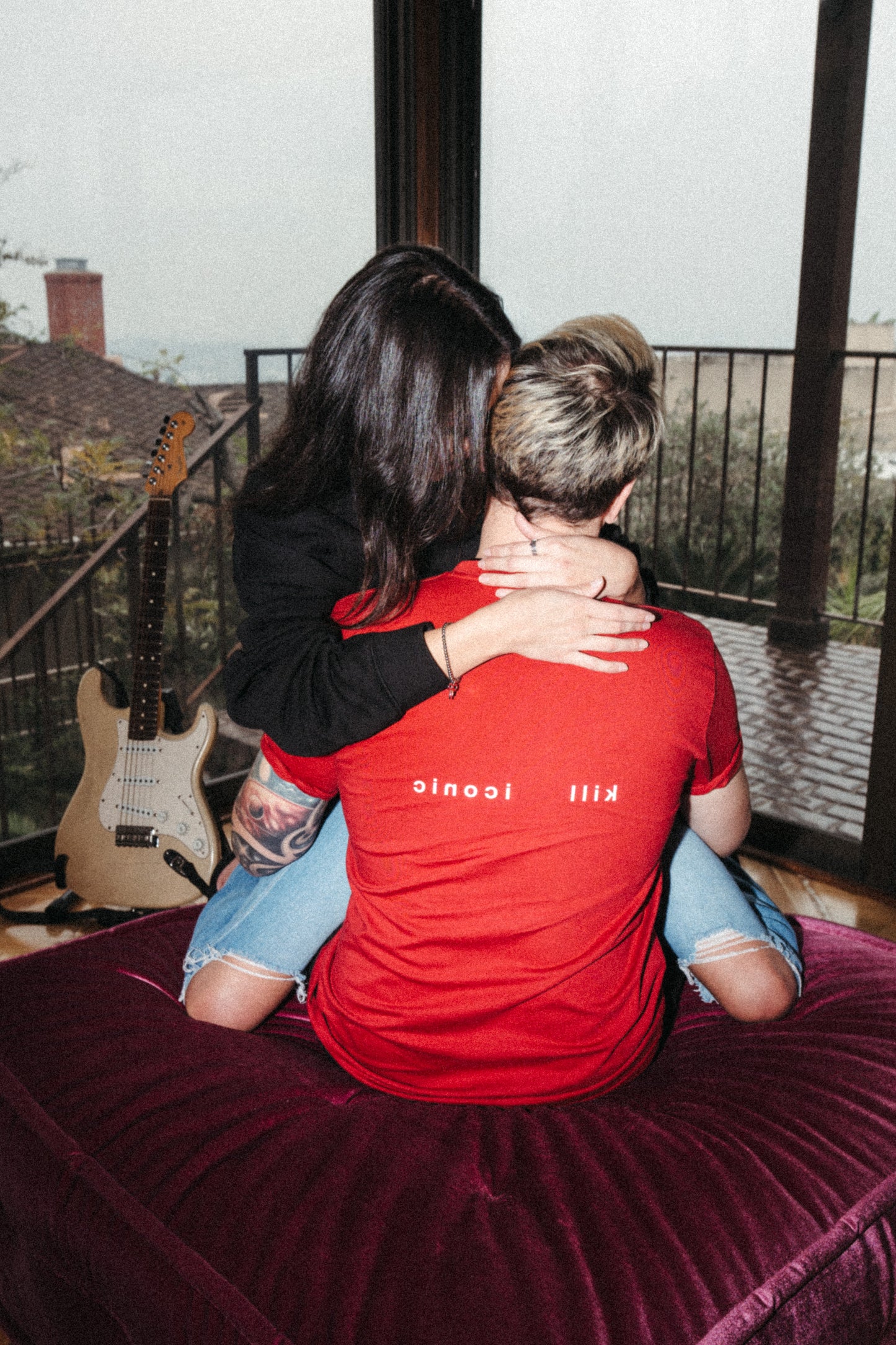 never be this young t-shirt - dark red