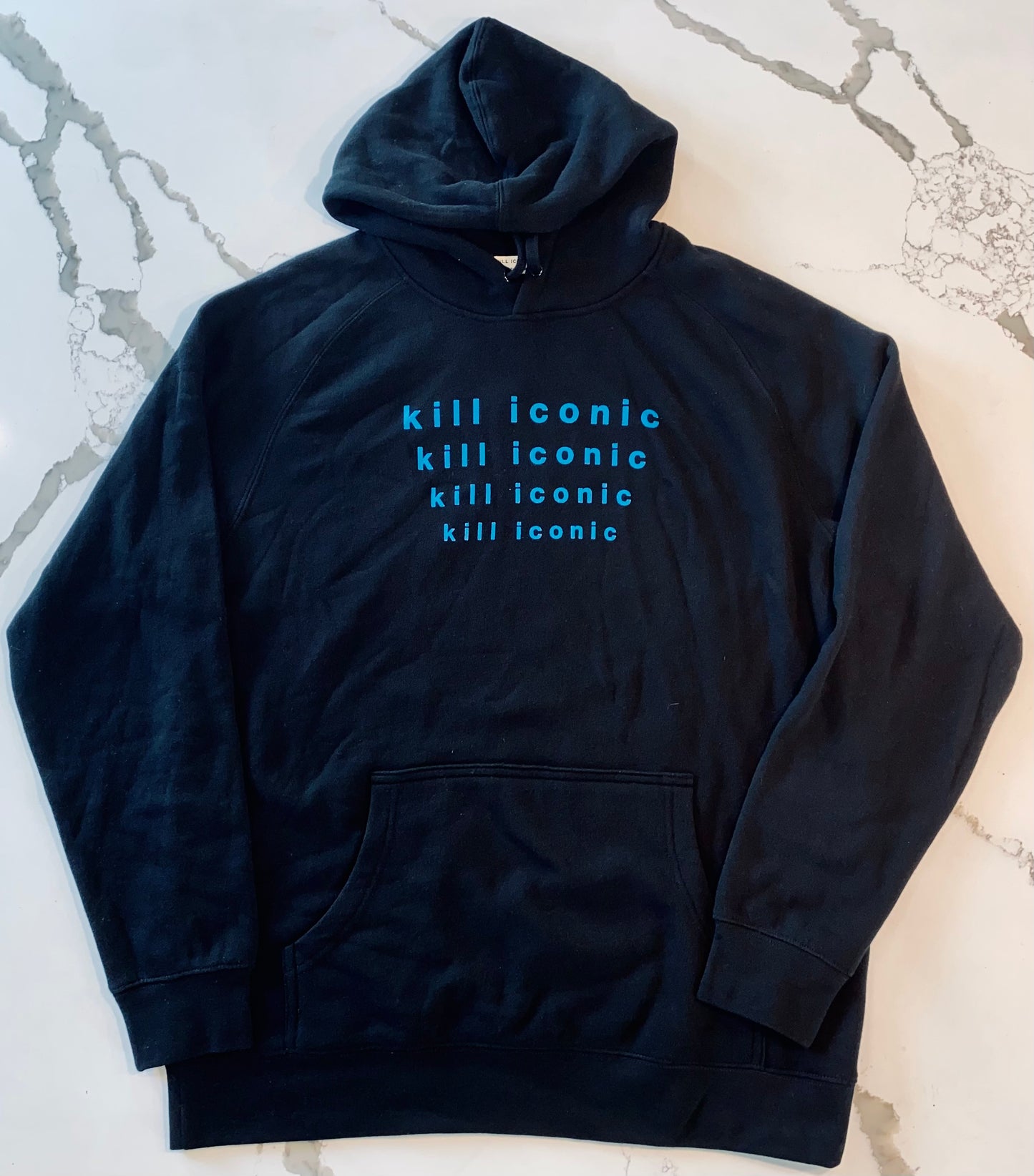 kill iconic echo park black multiple logo hoodie
