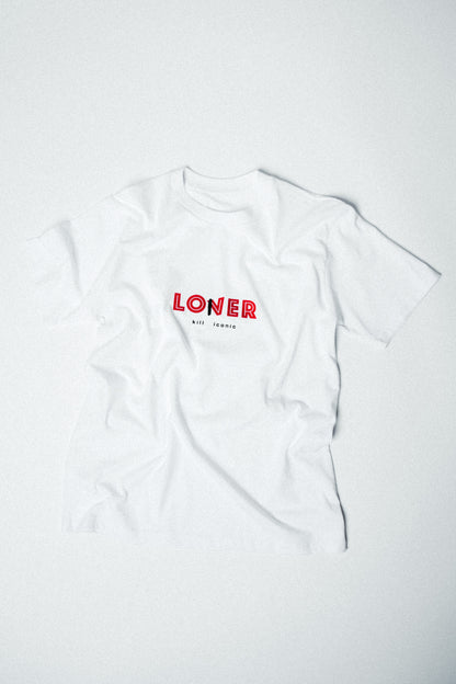 lover/loner t-shirt - white